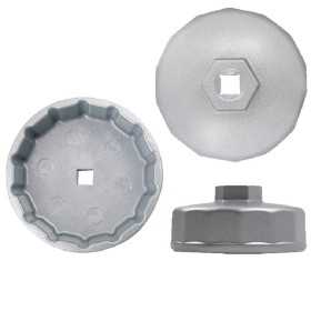 Cazoleta para filtros de aceite aluminio 74 mm -14 lados